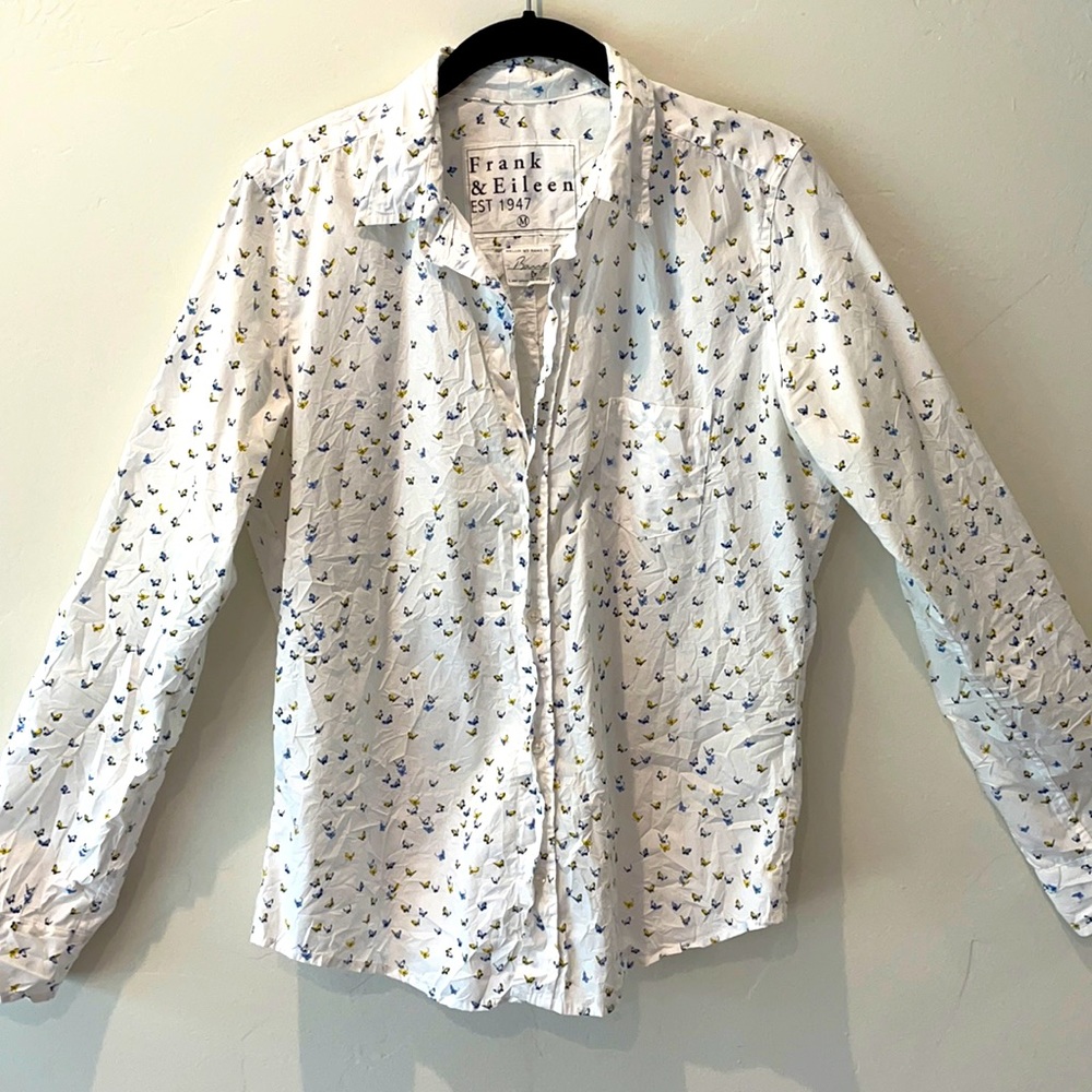 Frank & Eileen long sleeve cotton top, size M